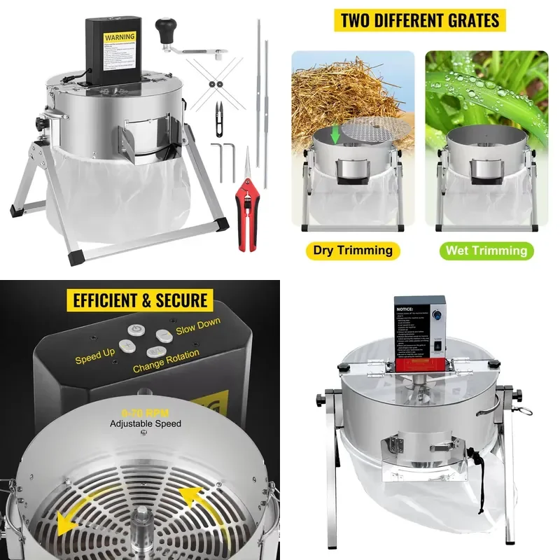 

【CHIMU HOME】 16 inch electric herb trimmer for dry and wet trimming of buds and leaves