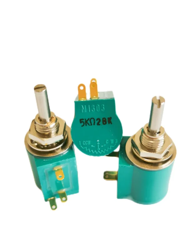 

1pcs，3-turn rotary potentiometer，M1303，5K 10K，Rotation Angle 1080 degrees，Axis diameter 3 mm