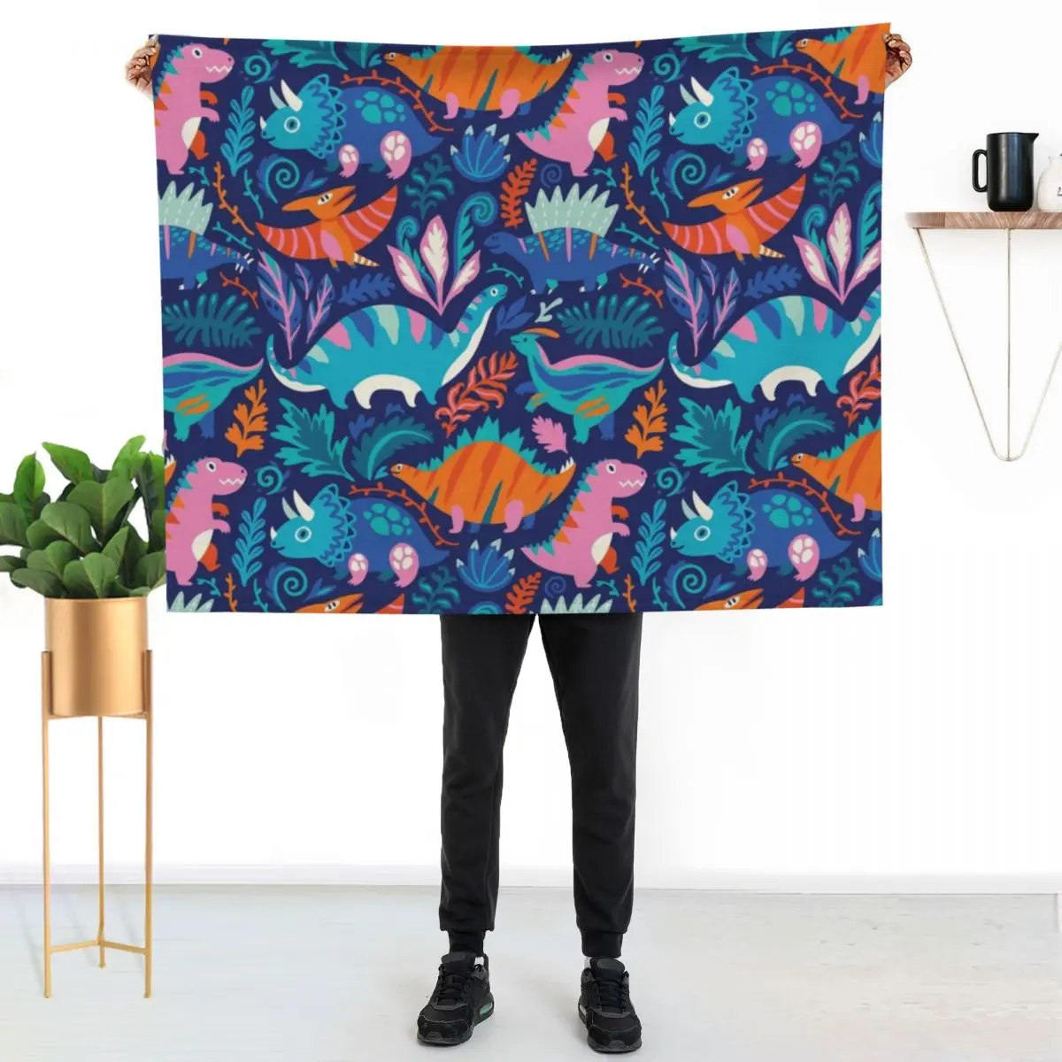Dino team 1 Throw Blanket Fluffy Cozy Throw Blanket for Home Decor