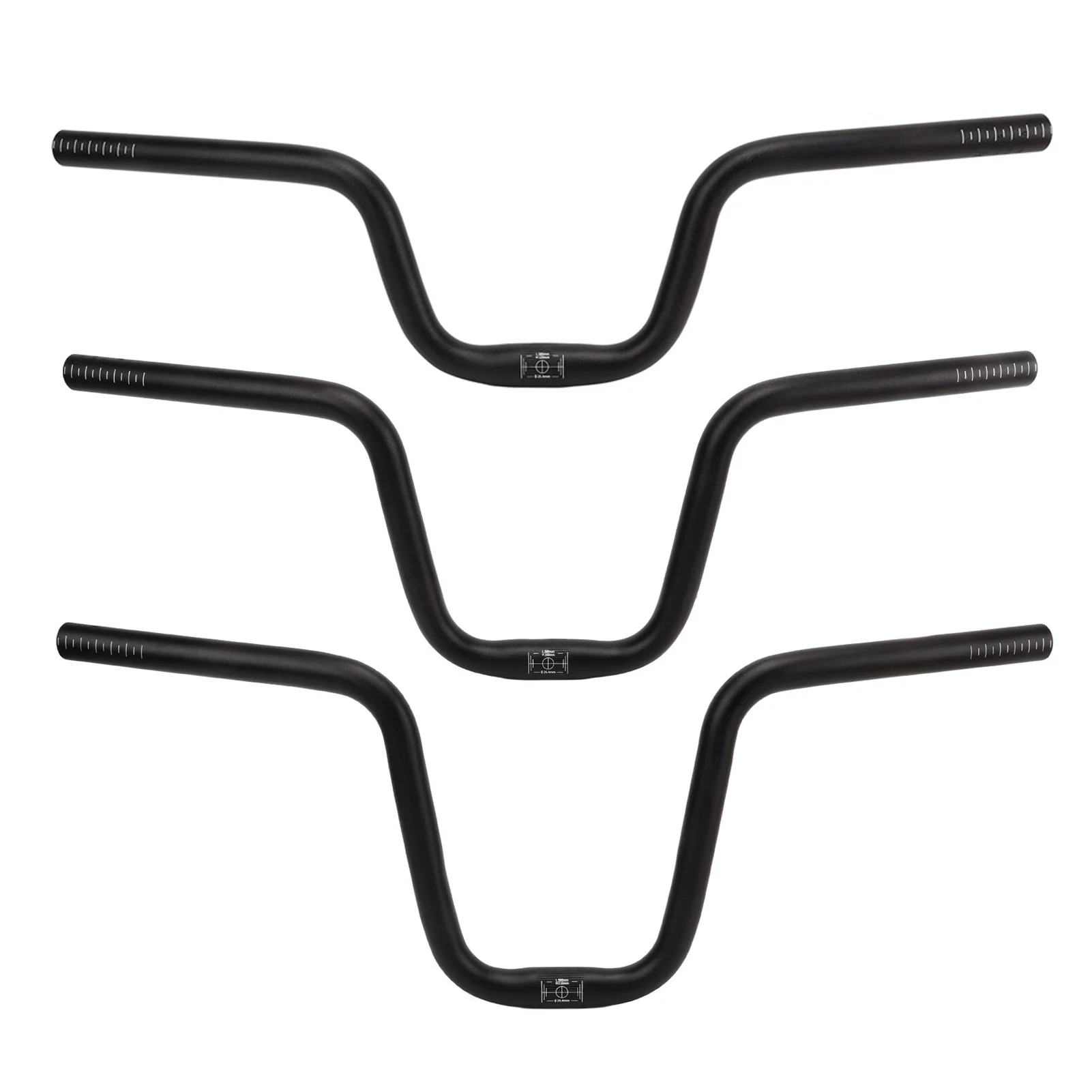 Mountainbike-Lenker mit erhöhter Position, vibrationsdämpfend, leicht ...