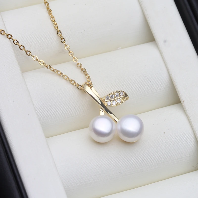 

Real Original Fresh water Pearl Pendant Woman,Gold Plated Pearl Pendant Jewelry Wife Mother Daughter Birthday Gift White Black