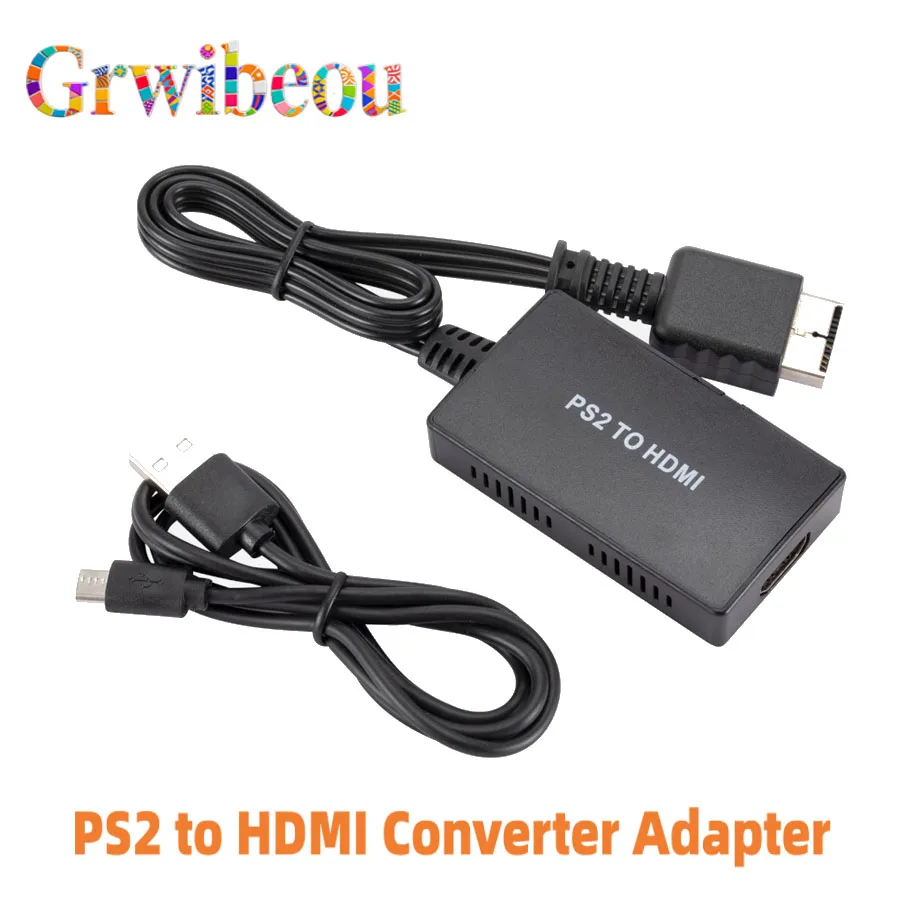 NEW PS2 to HDMI-compatibale Audio Video Converter Adapter Support For PS2 Display Modes For HDTV PC Full HD Cable Adapter