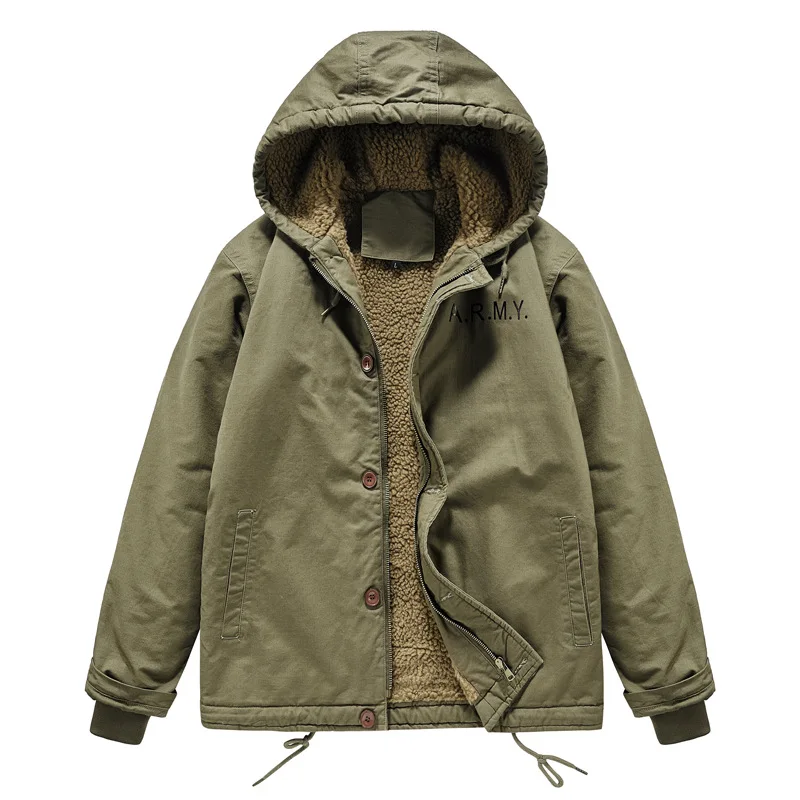 New Fashion Men Winter Hooded 100% Cotton Down Jackets High Quality Male Fleece Warm Cold-proof Parkas Man Loose Cargo Coats 6XL