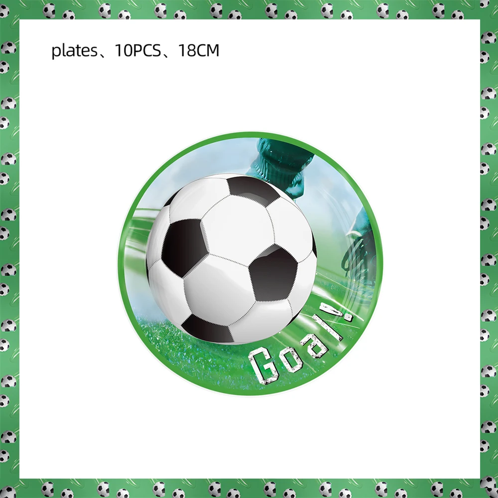 Hot Soccer Football Birthday Party Decor Ball Disposable Tableware Cup Plate Backdrop For Kids Boy Party Supplies Foil Balloons