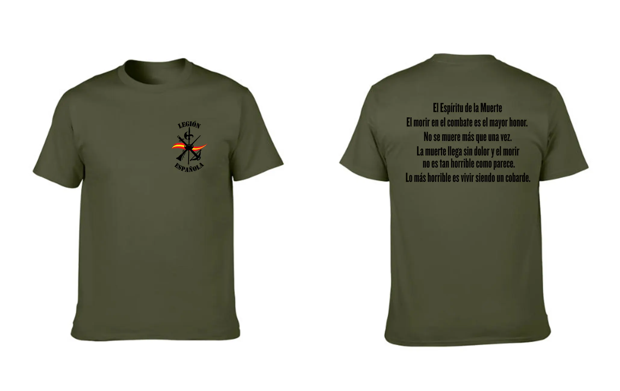 Espiritu De La Muerte Spanish Legion T-Shirt 100% Cotton O-Neck Summer Short Sleeve Casual Mens T-shirt Size S-6XL