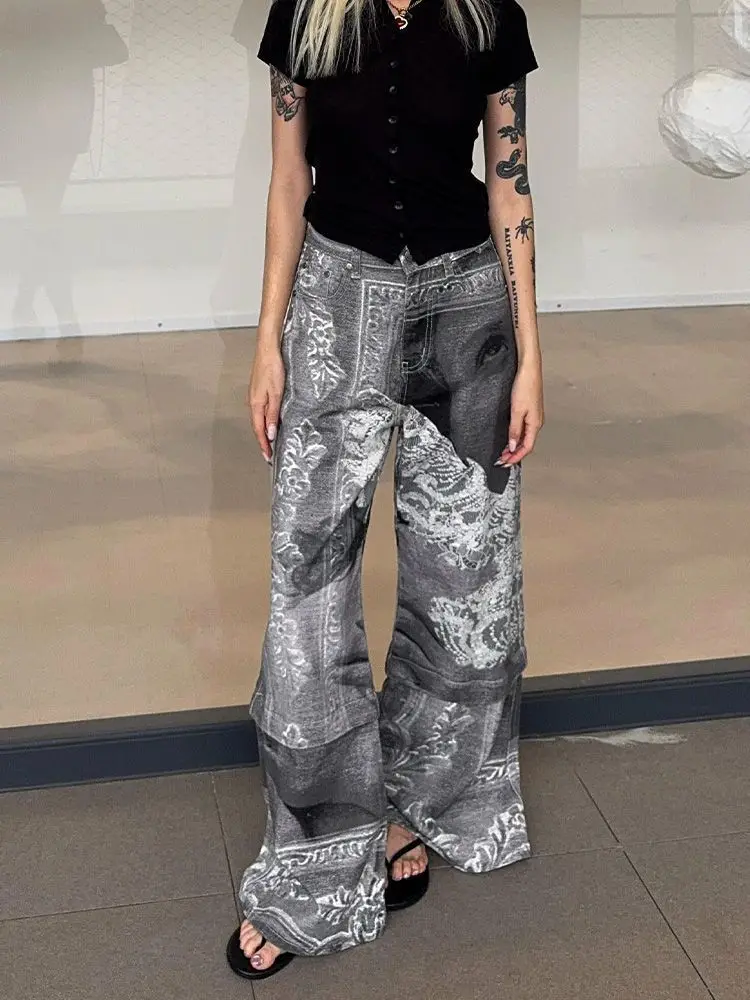 

Women's Baggy Camouflage Cargo Jeans Harajuku Vintage Y2k Oversize Denim Trousers Japanese 2000s Style Jeans Pants Clothes 2025