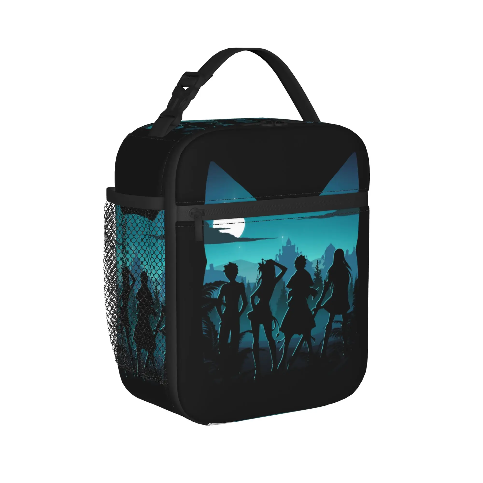 Fairys Tails Insulated Lunch Bag Thermal Bag Reusable,Lunch Container Happy Silhouette Leakproof Lunch Box Tote Food Bag