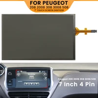 Lente digitalizadora de Panel de pantalla táctil de cristal negro de 7 pulgadas para Peugeot 208 2008 308 Citroen C5 C4L C3xr reproductor de DVD para coche navegación GPS