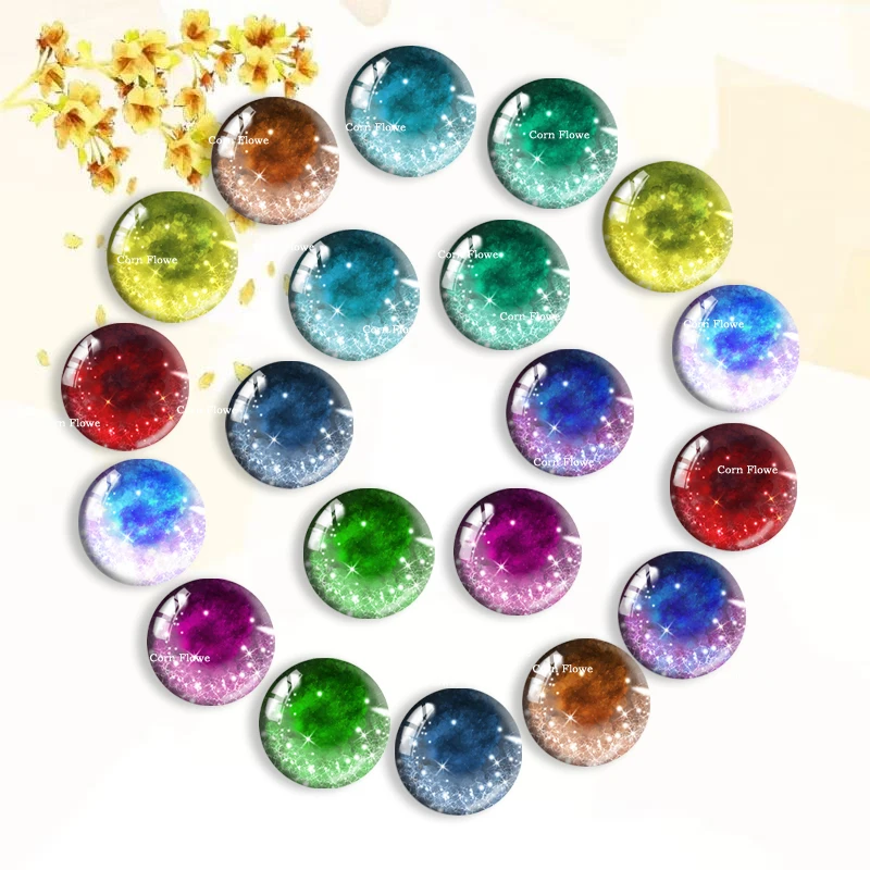 20Pcs  8-25mm Doll Glass Eye Round Dragon Cat Eyes In Pairs Flatback Cabochons Decoration Keychain DIY Accessories RO001