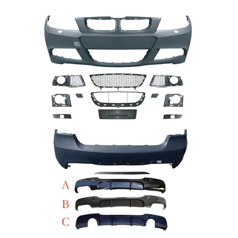 

For 2005-2012 BMW 3 Series E90 Modified 3 Series MTech Front Bar Rear Bar Surround Kit Auto Parts for BMW