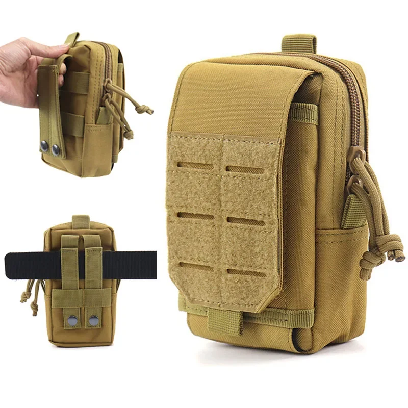 1000D Molle Pouch Поясная сумка Открытый Мужской EDC Сумка для инструментов Жилет Кошелек Чехол для мобильного телефона Охотничья компактная сумка Новая сумка для боеприпасов