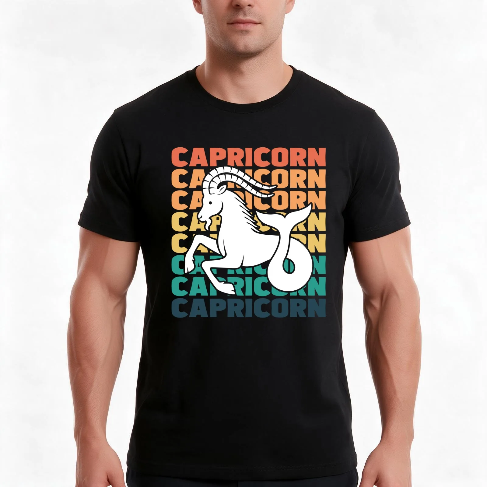 Capricorn Zodiac Birthday T-Shirt, Summer Casual Cotton Tee, Oversized Streetwear Tops, Vintage Graphic Print, Unisex Men Women