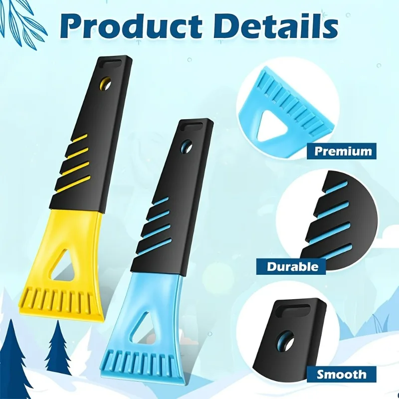 Mini Plastic Spatula Ice Scrapper for Car Frost Removal Scraper Windshield Cleaning Tool Snow Cooler Fridge,Easy-Clean Design