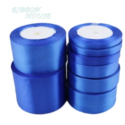 (25 yards/roll) Blue Single Face Satin Ribbon Wholesale Gift Wrapping Christmas ribbons