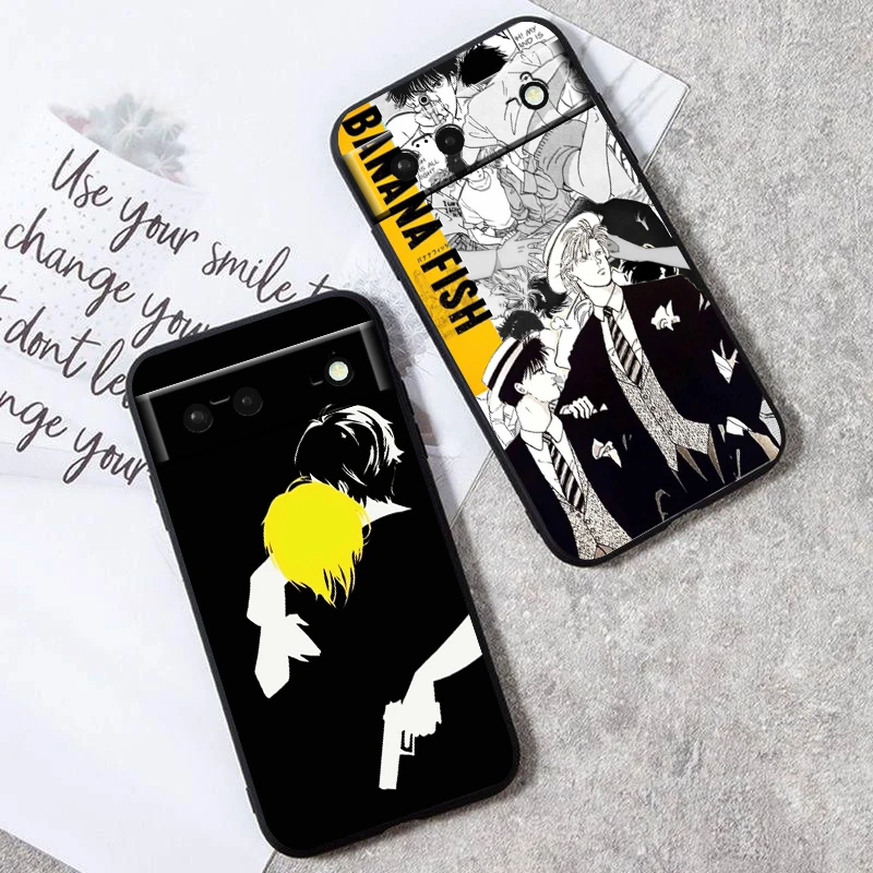 Anime Banana Fish Comics For Google Pixel 9 8 7A 7 6A 6 5A 5 4 4A XL 5G Black Silicon Shockproof Shell Funda Phone Case