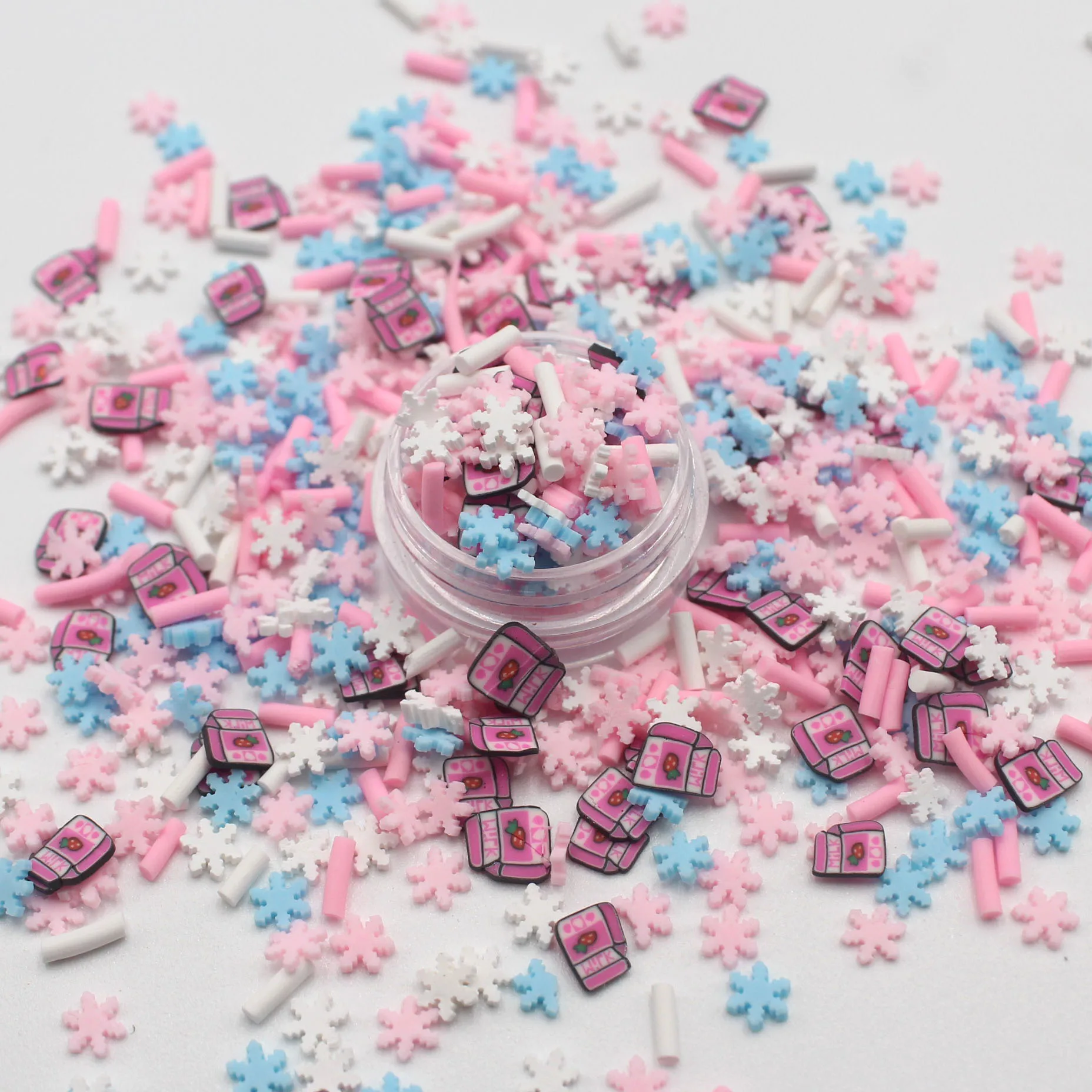 رشات طين بوليمر للزينة ، شبكة عنكبوت اليقطين ، أناناس ، مختلطة مع حلوى طويلة ، مشغولات يدوية ذاتية الصنع ، ملحقات حشو ، صلصال لكل لوط #2