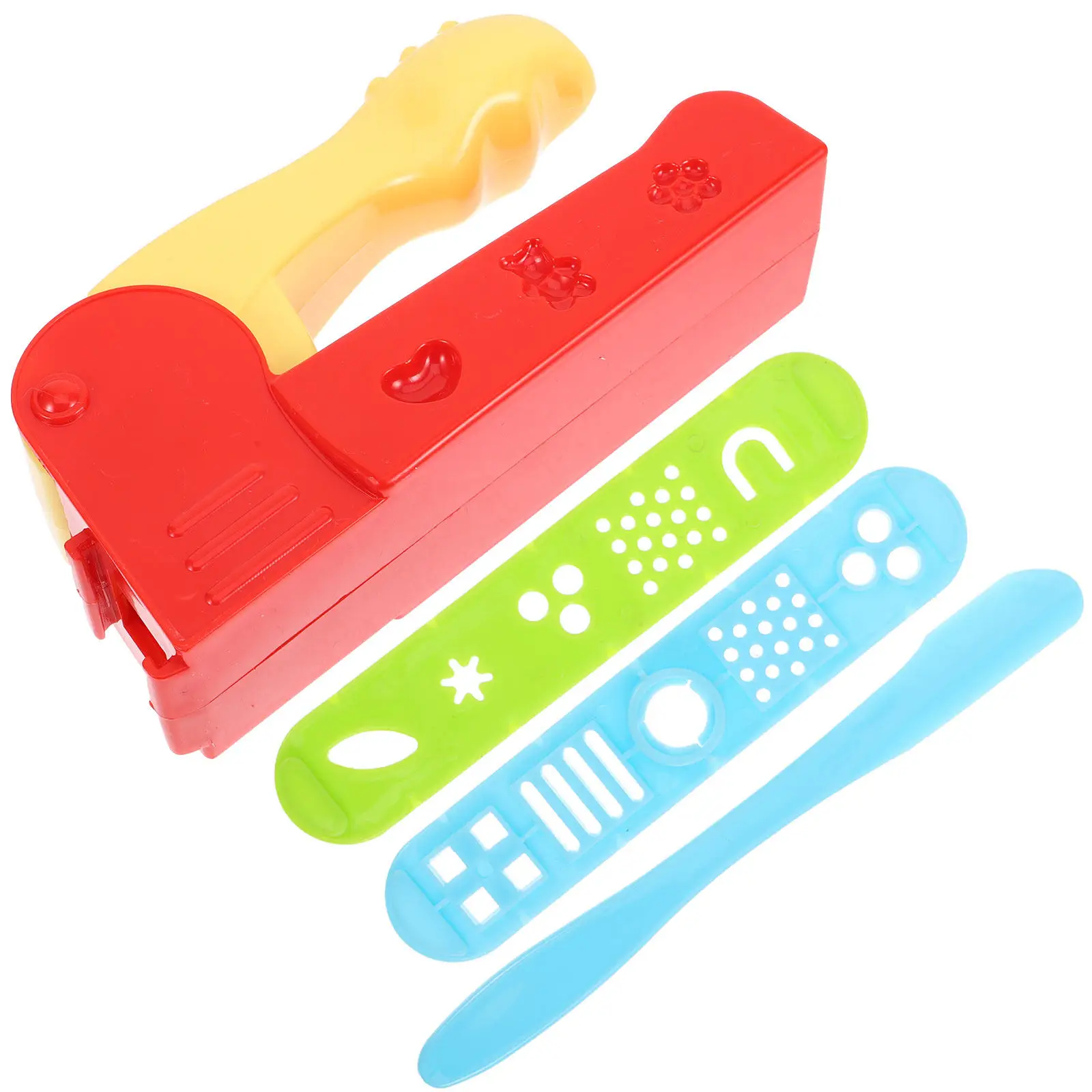 4Pcs Color Clay Tool Set Early Learning Plastic Tools for Kids Color Cognizance Imagination Socialization Beach Sandbox Garden