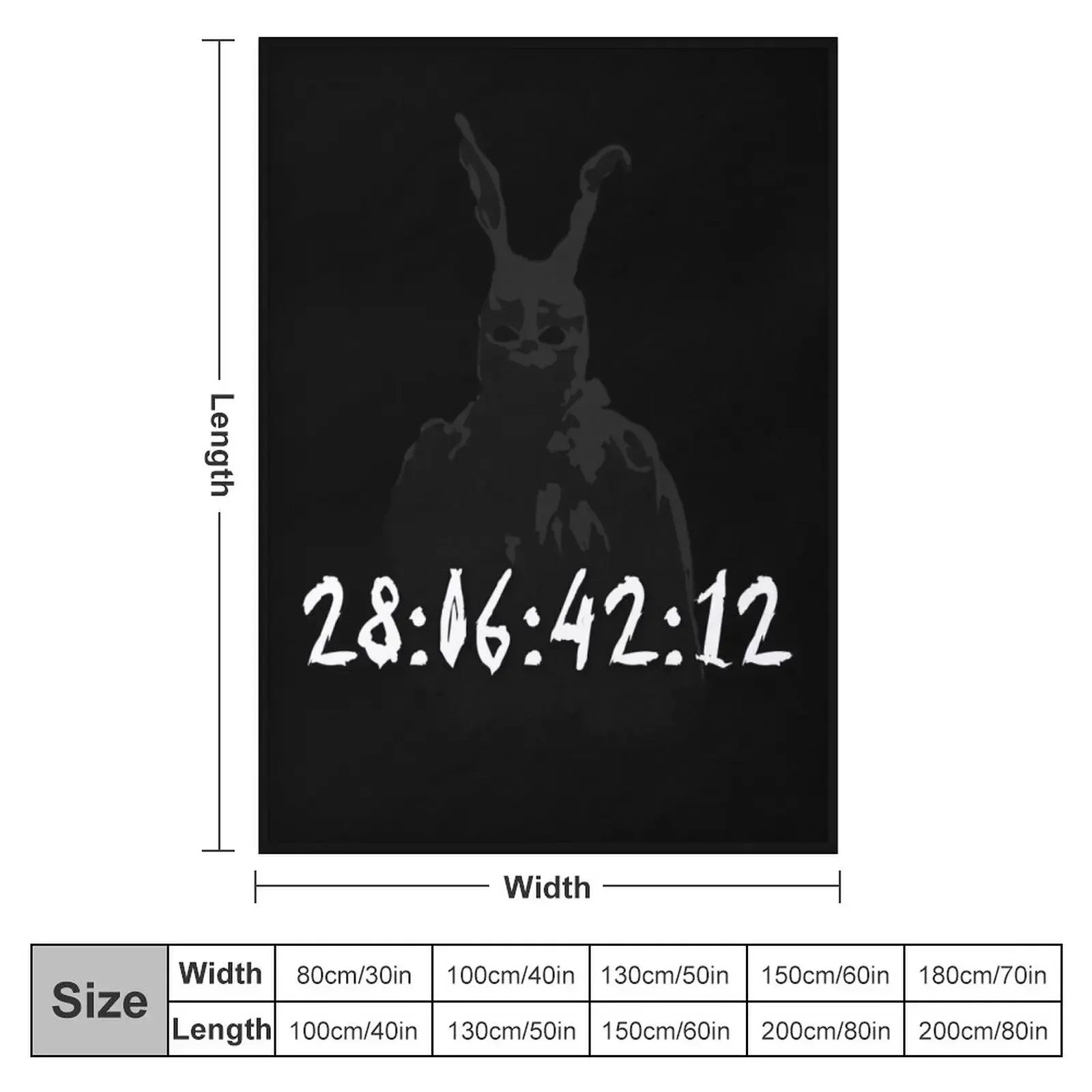 Mens Funny Countdown Donnie Darko Cool Graphic Gift Throw Blanket Decorative Beds For Sofa Thin Blankets