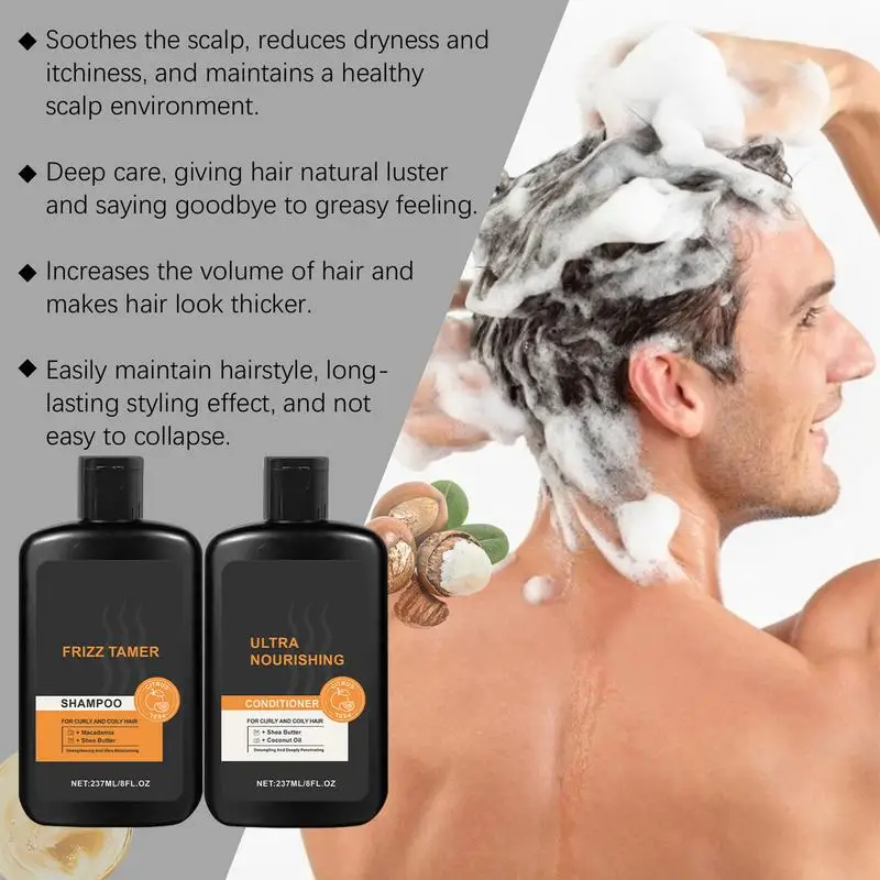 Mens Hair Care Set Hydrating Strength Repair Hair Products Hydrating Hair Products Effective Nourishing Regenerating Shampoo