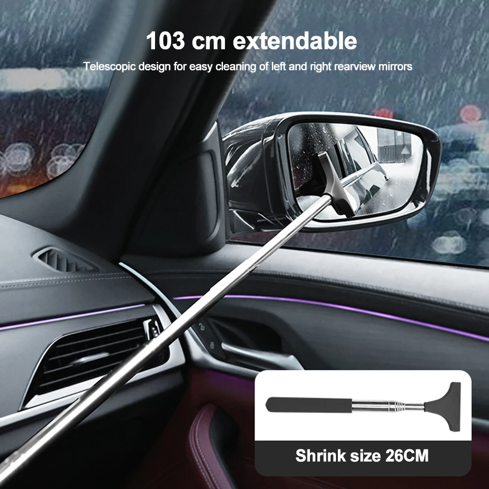 Portable Handle Wiper tablet Glass Window Cleaning Tool Windshield Car front Window Cleaner Clean Mirror Rearview car accessorie