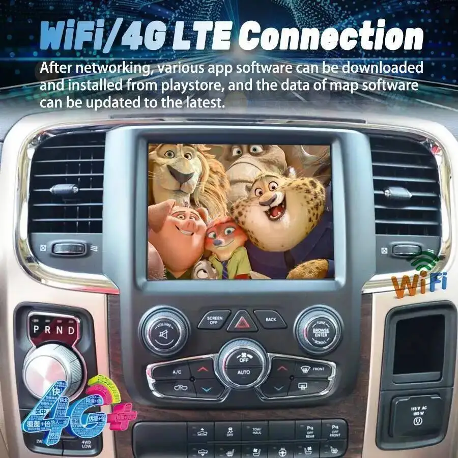 8.4'' For Dodge RAM 1500 2500 3500 2013 2018 Stereo Autoradio Car Multimedia Player Navigation Wireless Carplay Android15 Screen