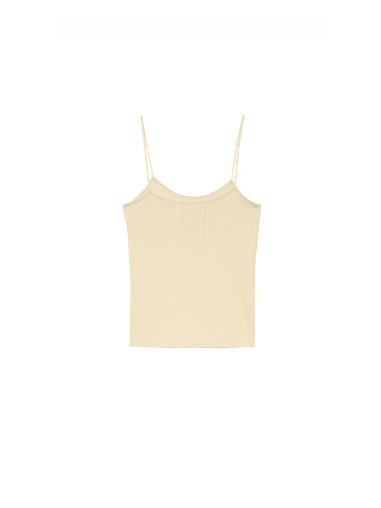 

Y III CHUAN EO Original Knitted Thin Stripe Wraparound Vest Versatile Spring Summer New Sle Women's Faion Bal Tank Top