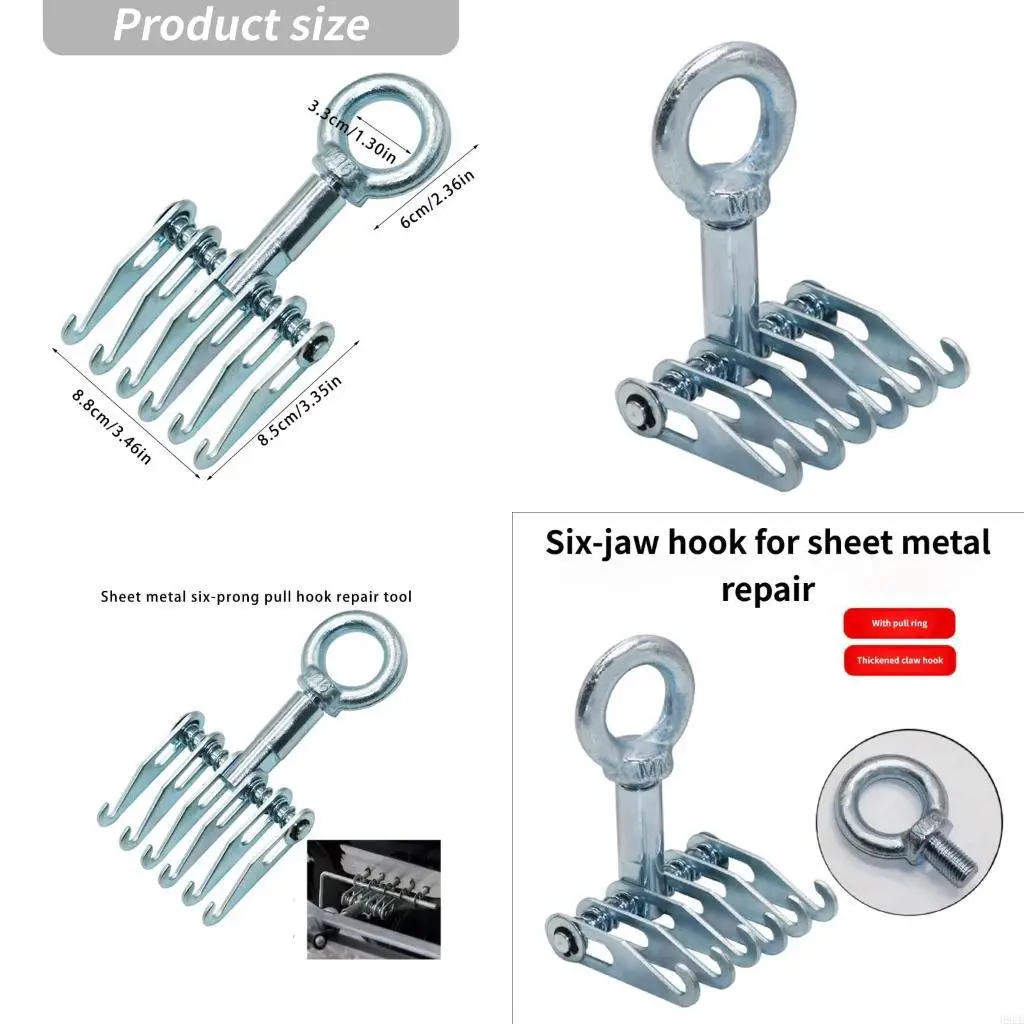 

6 Finger Dent Puller Claws Hook Heavy Duty Puller Tool Auto Body Repair Tool H9EE