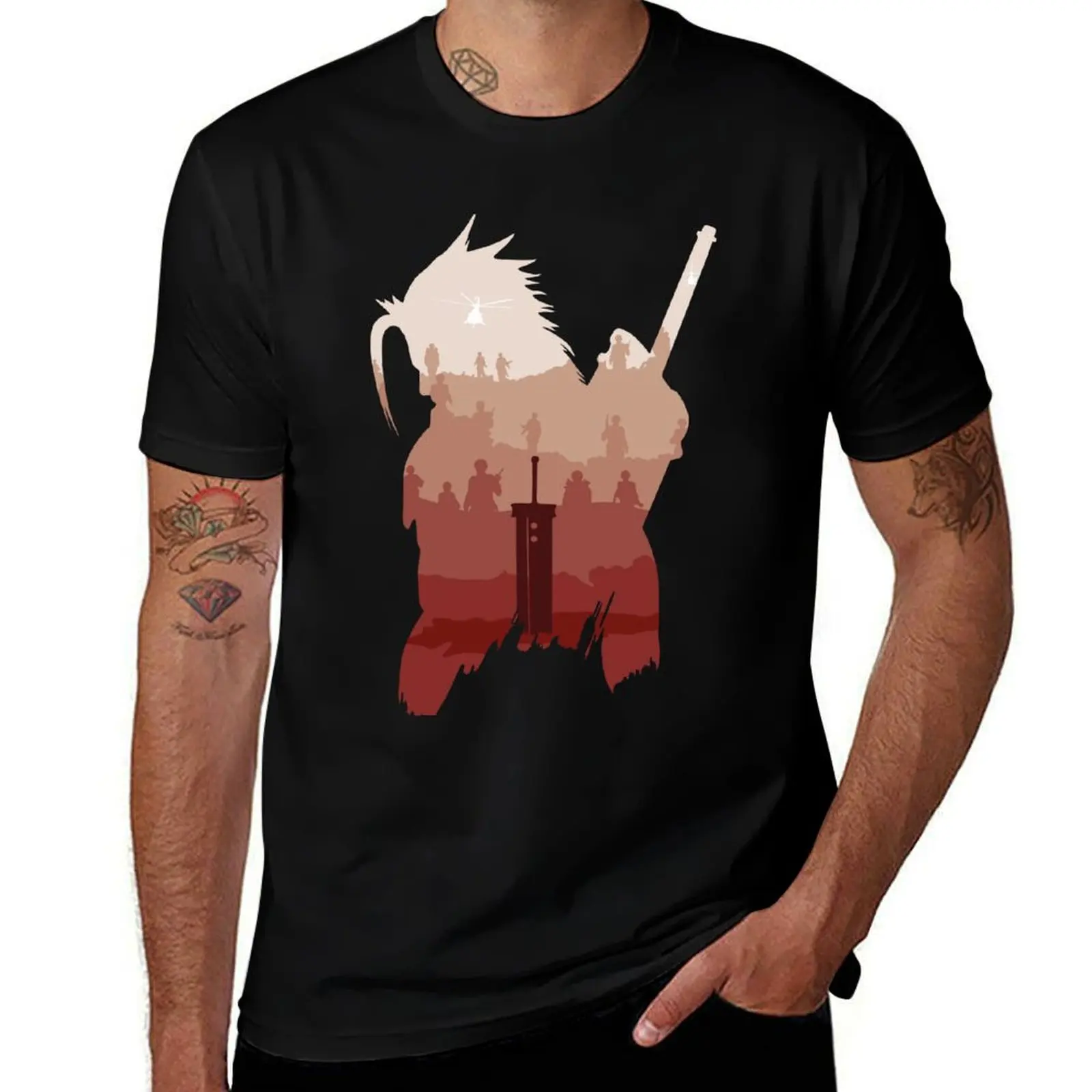 Crisis Core Ending, Zack Fair Hero T-Shirt Daily Casual Short Sleeve Tee Shirt T-Shirt