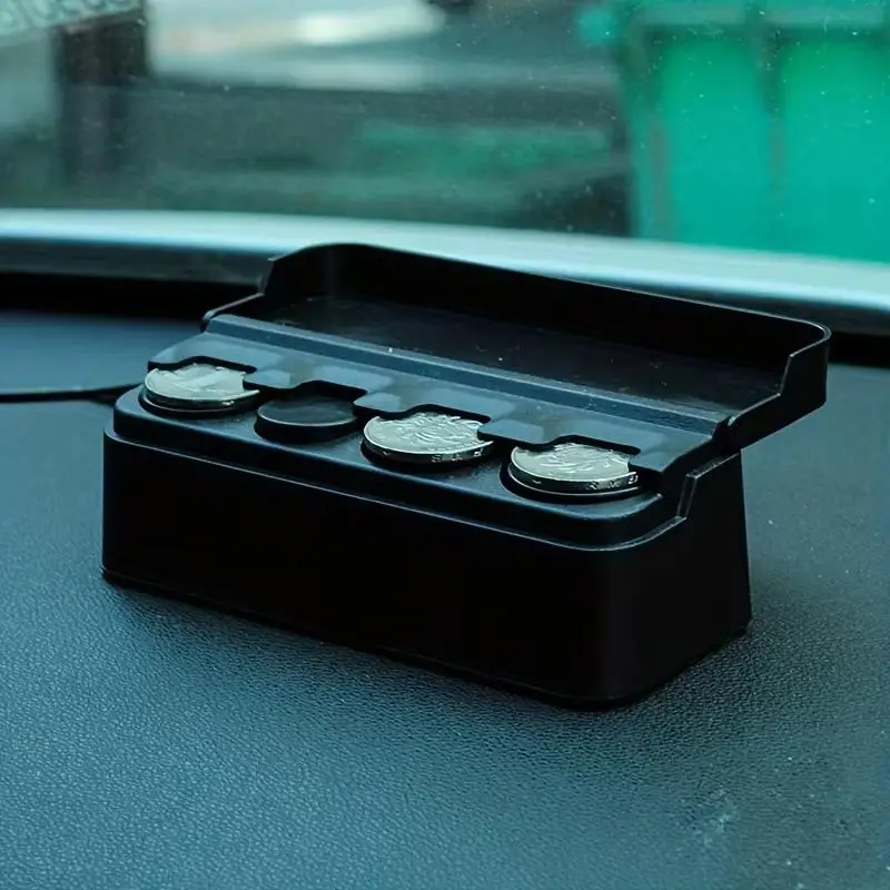 Auto-Münzbox, kleine Aufbewahrung für Zuhause, doppelt verwendbare Wechselgeldbox, kreative Münzbörse, Euro-Spender, Etui, Geldbörsenhalter, Geldkassette – Detail 9