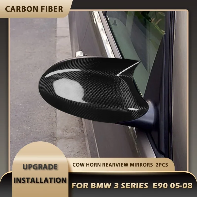 

Carbon fiber Paste Style Rearview mirror housing Shell cover For BMW 3 series E90 2005-2008