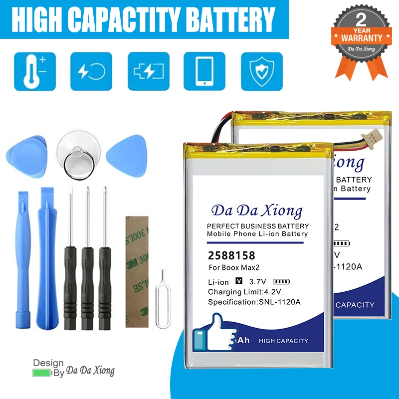 2588158 Nova2 406080 386888 Battery For Onyx Boox Max Nova Darwin Crist Gama 2 3 4 6 A60 C65 C67 M92 M96 Plus + Free Tools