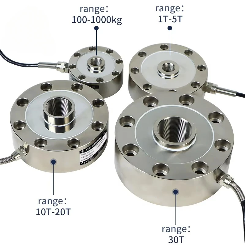 500 Ton Electronic Belt Scale Wide Range Heavy Duty Tensile Tensile Measurement Pancake Compression Load Weighing Sensor