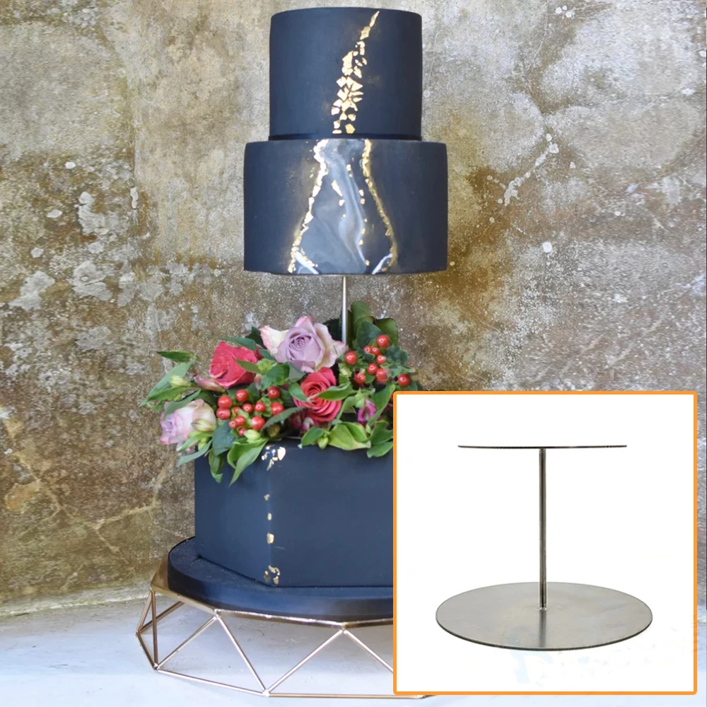 Metal Silver Floating Cake Separator Cake Holder Stand  for Wedding Birthday Party Cake Tiers Stand Decoration