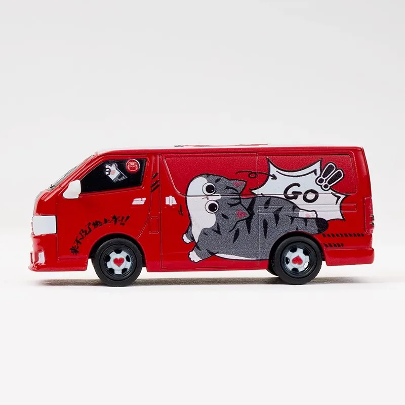 1/64 TOYOTA HIACE 2010 ALLOY Diecast Static Miniature Model Car Simulation children Birthday gift Toys Collection value Ornament