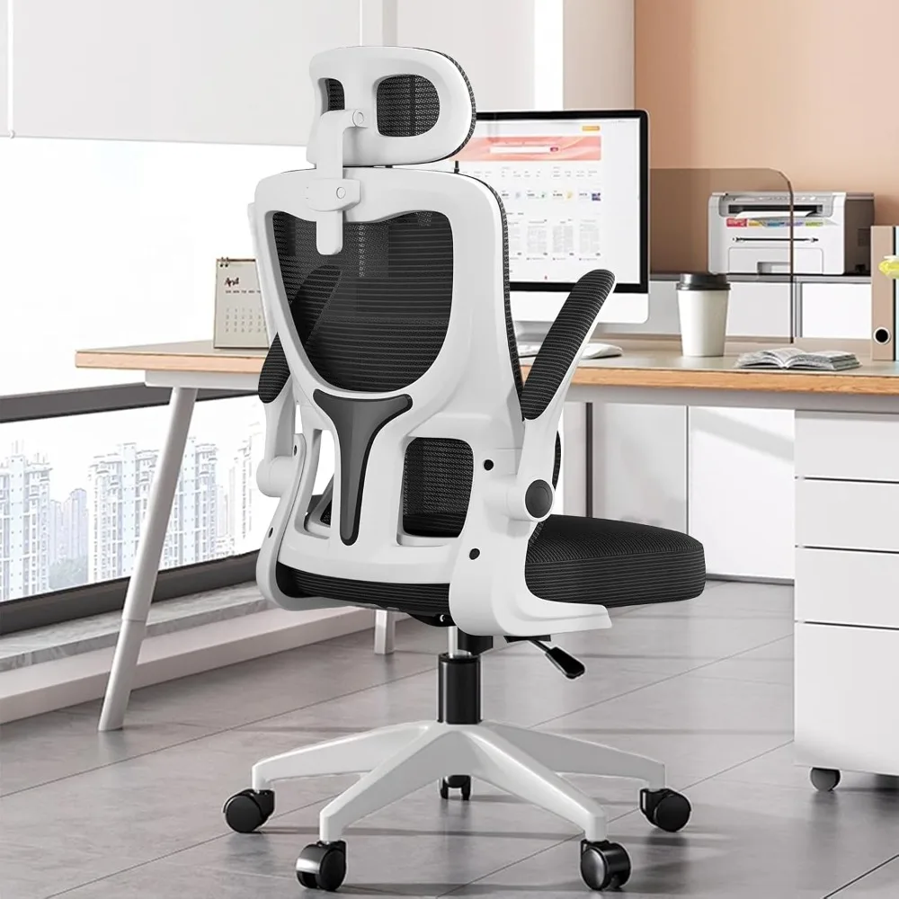 

High Back Ergonomic Desk Chair with Lumbar Support and Flip up Armrest for Swivel Computer Chair Gaming Chair
