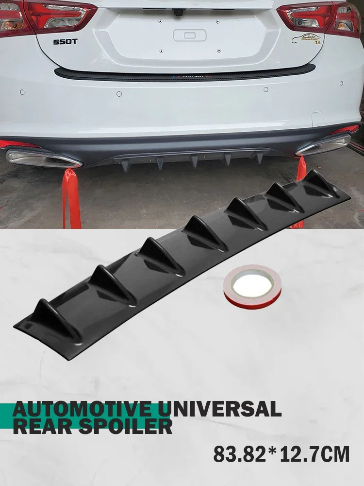Allgemeine Heißer Verkauf Shark Fin Drei-Abschnitt Auto Hinten Stoßstange Lip 7-Fin Diffusor Universal Spoiler EINE Körper kit – Detail 8