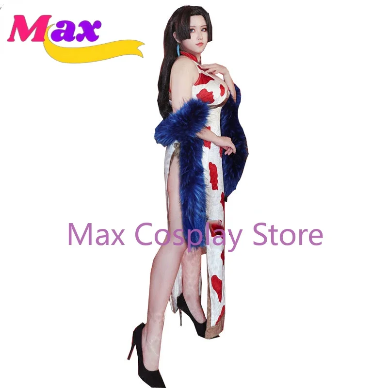 

Макс аниме Боа Хэнкок косплей костюм костюмы на Хэллоуин Cheongsam с накидкой для женщин и взрослых индивидуальный размер