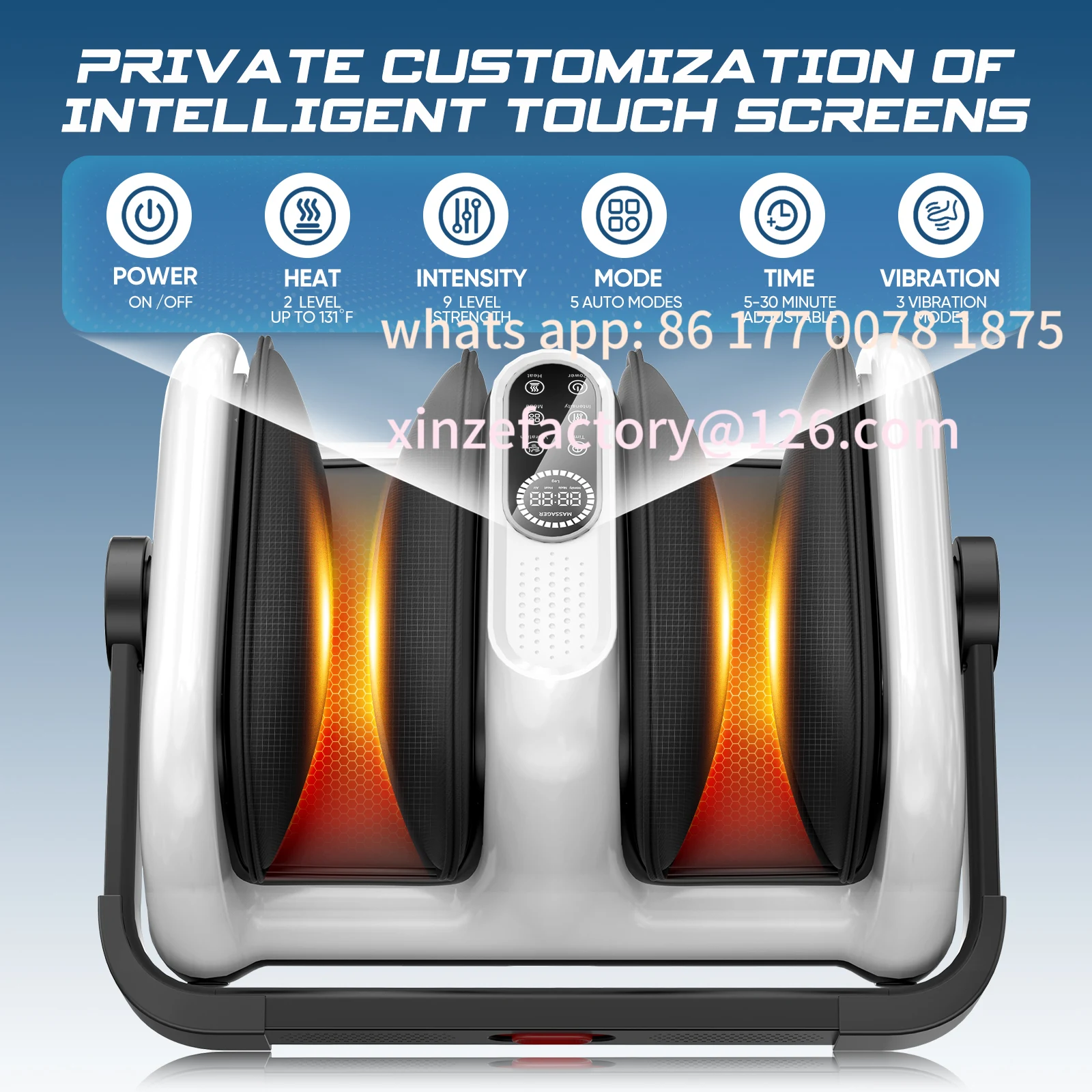 Customizable Electric Foot Massage Machine With Heat Remote Home Foot Calf Arm Three-in-one Massager Leg Beauty Machine