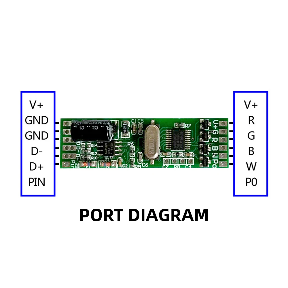 DMX512 DM-113 DC12-24V 2A 192W Constant Current Module Decoder Board 4-Channel Constant Voltage Decoder Board