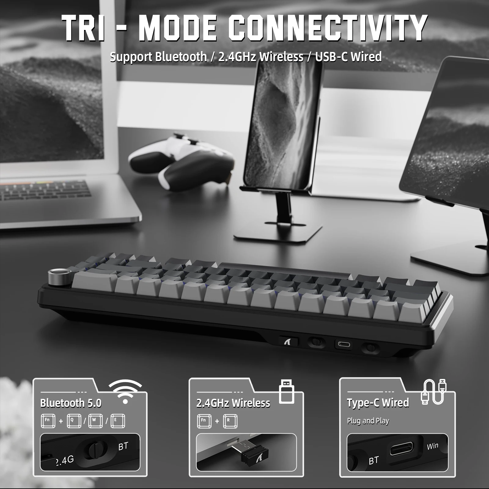 Housse Protection Clavier Mécanique 98 Touches En Acrylique Transparent ATTACK SHARK - Anti-Poussière Et Anti-Chat