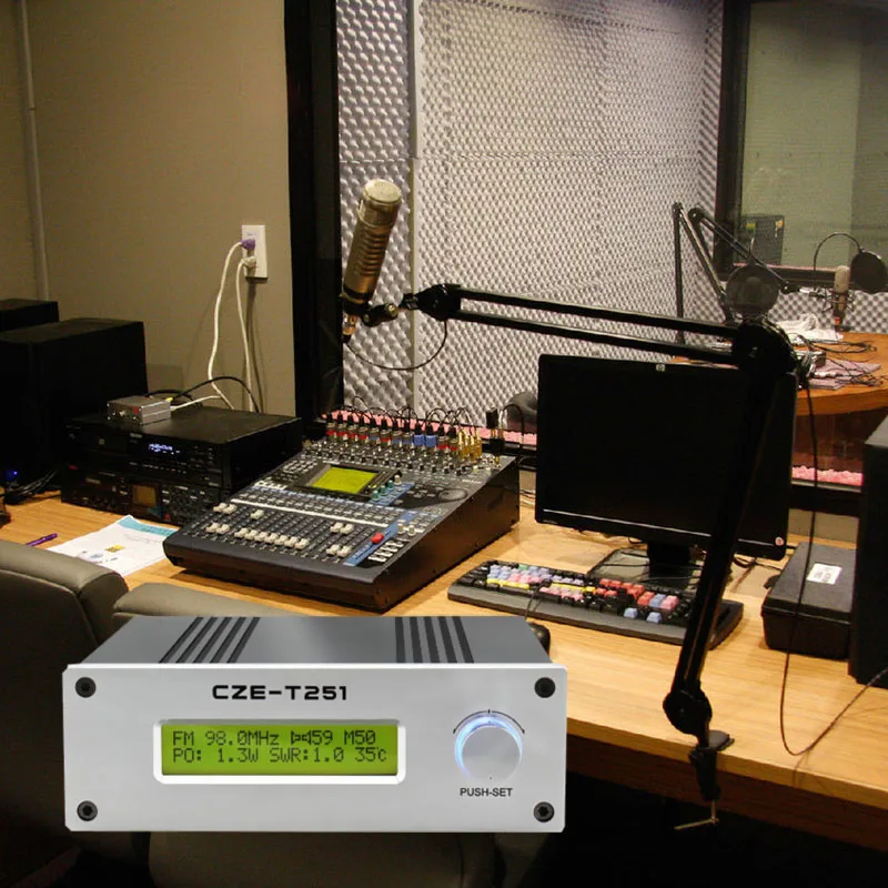 CZE 라디오 방송 교회/회의/파티 FM 송신기 라디오 방송 25W