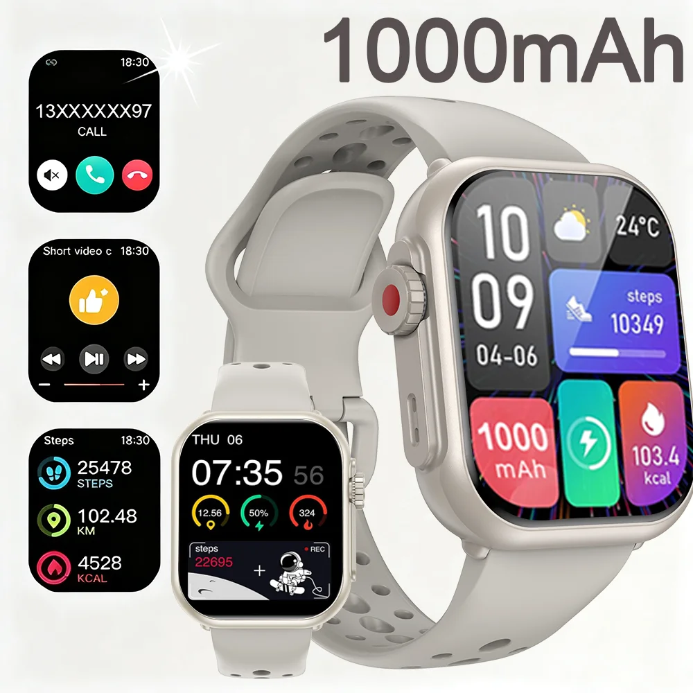 

Smart Watch for Men And Women with 1.85" HD Screen 110+ Sport Modes IP68 Waterproof 100-Day Standby Heart Rate & Sleep Monitor