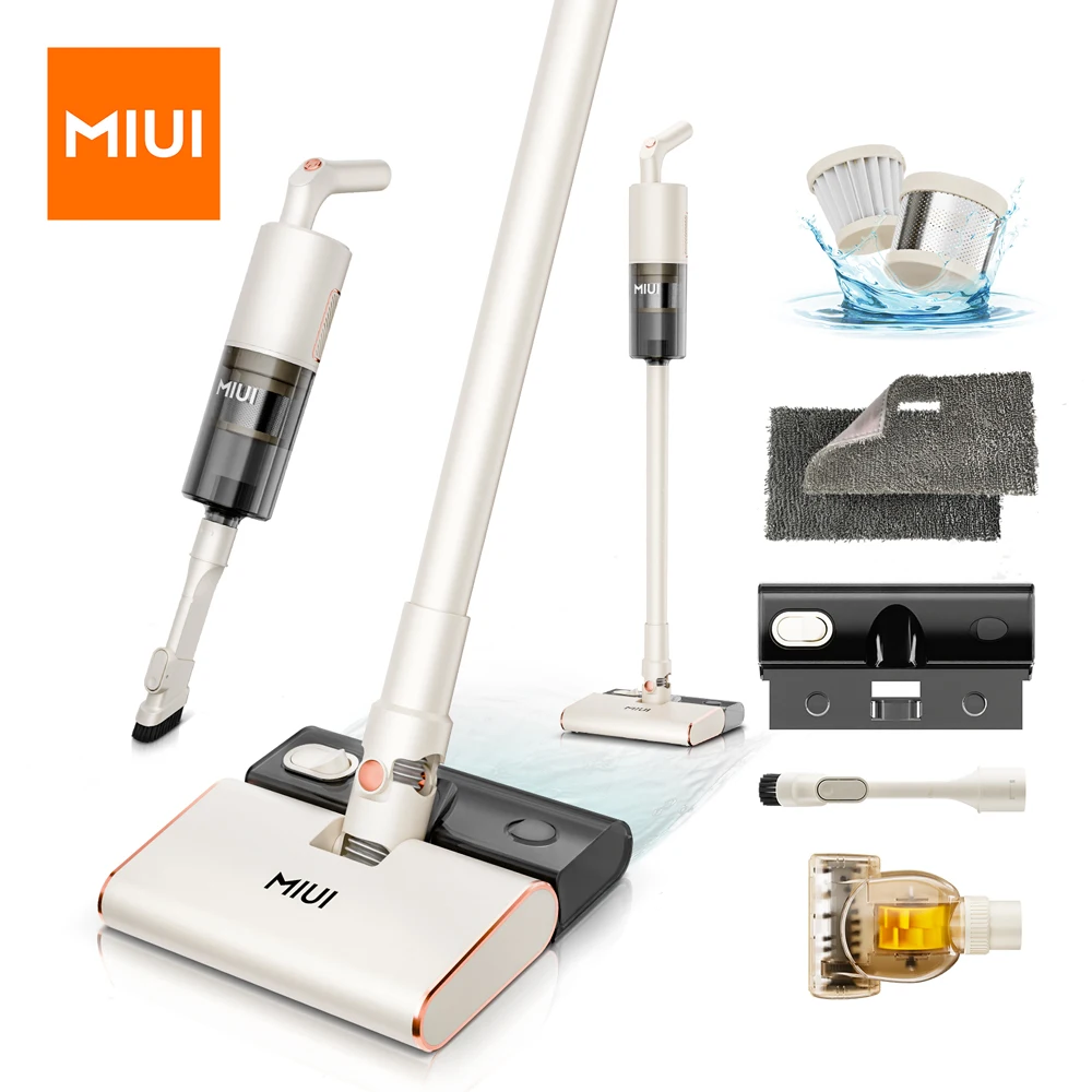 MIUI Handstaubsauger und integrierter Wischstaubsauger mit 5 m Leistungscode für das ganze Haus,