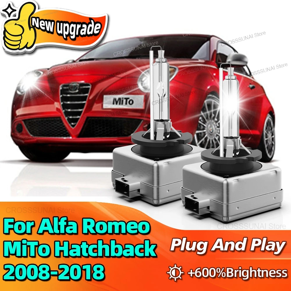 2PCS Xenon Bulbs 35W D1S Car HID Headlight 6000K For Alfa Romeo MiTo Hatchback 2008 2009 2010 2011 2012 2013 2014 2015 16 172018