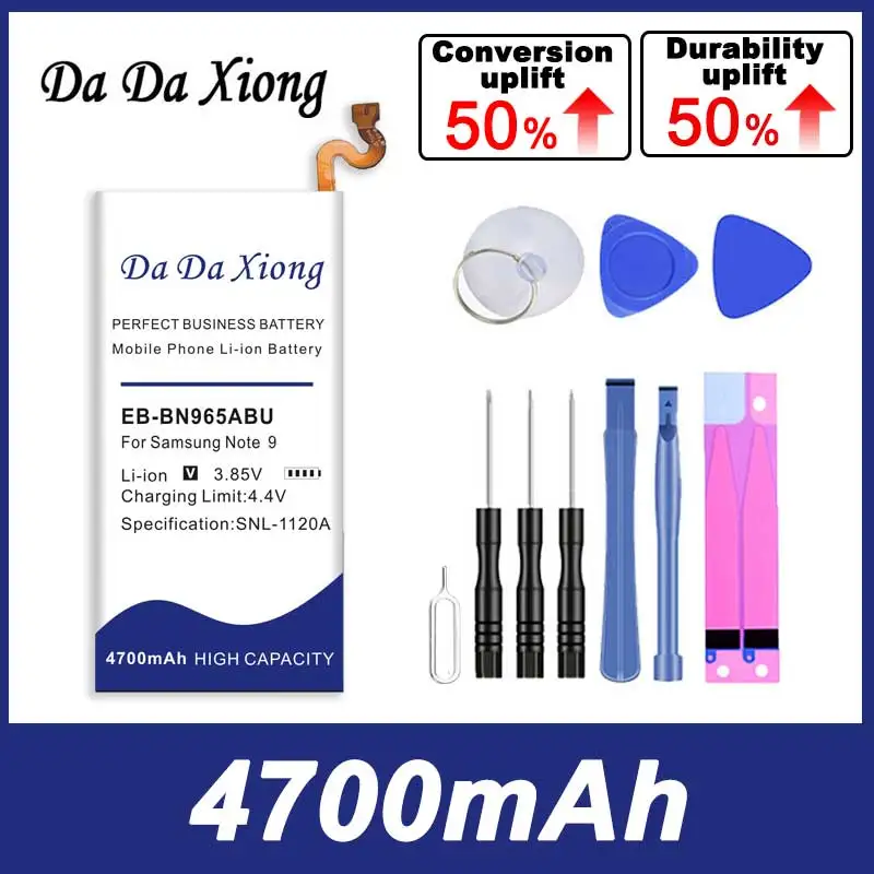 DaDaXiong  New 4700mAh EB-BN965ABU Bateria for Samsung Galaxy Note9 Note 9 N960U SM-N9600 SM-N960F N9600 SM-N965F