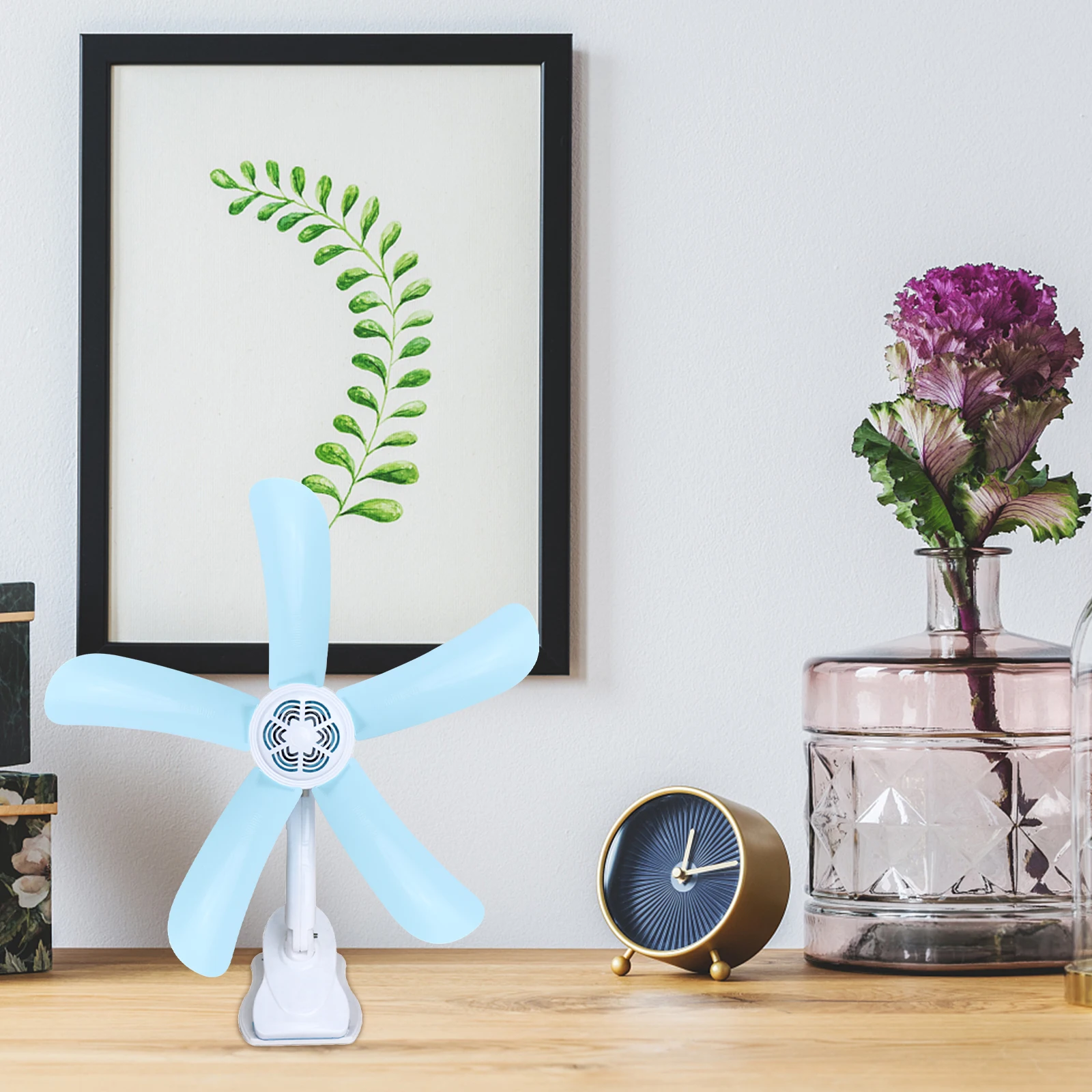 

10pcs Plastic Fan Blades Durable Eco Friendly Universal Replacement Accessories Blue Practical Screws Cooling Comfortable Easy