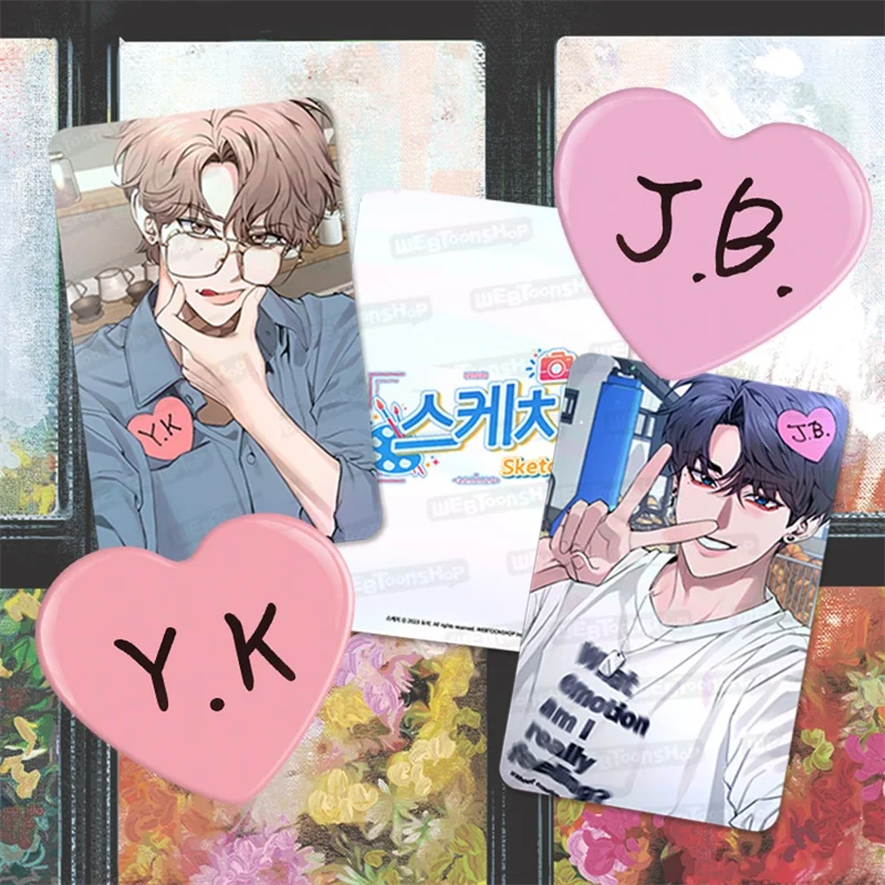 

Korean Comic Sketch Lee Joobin Choi Ilkyung JB YK Cosplay Card Lomo Card Manga Characters Photo Collection Cards Accessory Prop