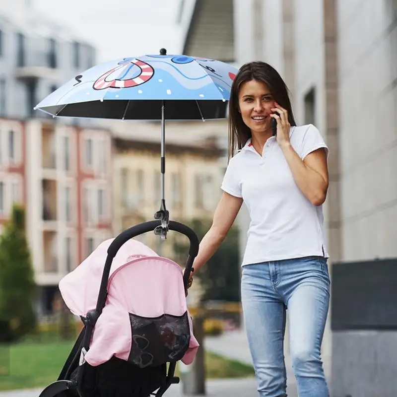 

Baby Stroller Umbrella Creative Clip On Umbrella Stroller Parasol Baby Stroller Sun Protection UV Protection Umbrella Stroller