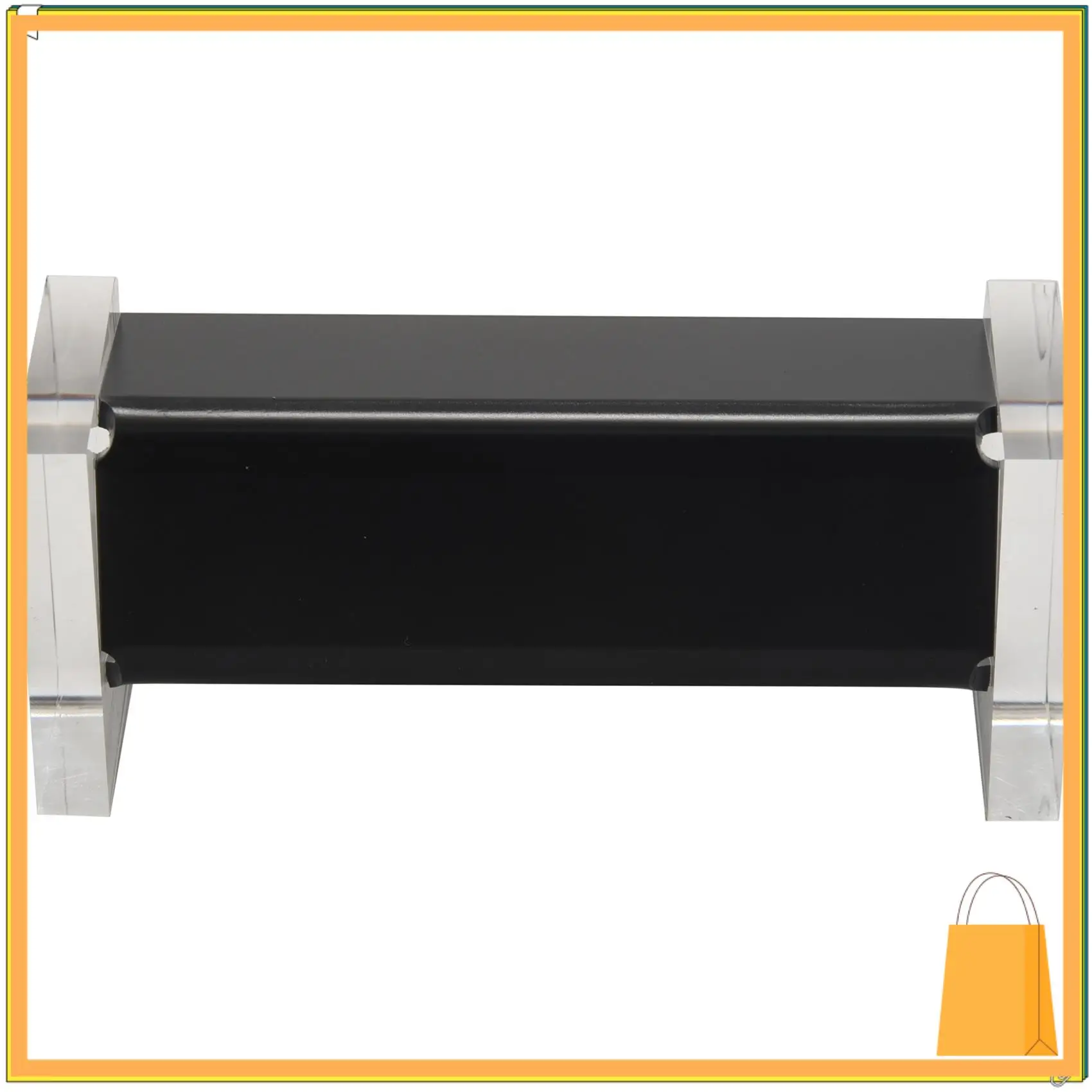 L52A-2X حامل بطاقات العمل المكتبي من الأكريليك لعرض المكتب وحامل بطاقات العمل الأنيق للمكتب باللون الأسود