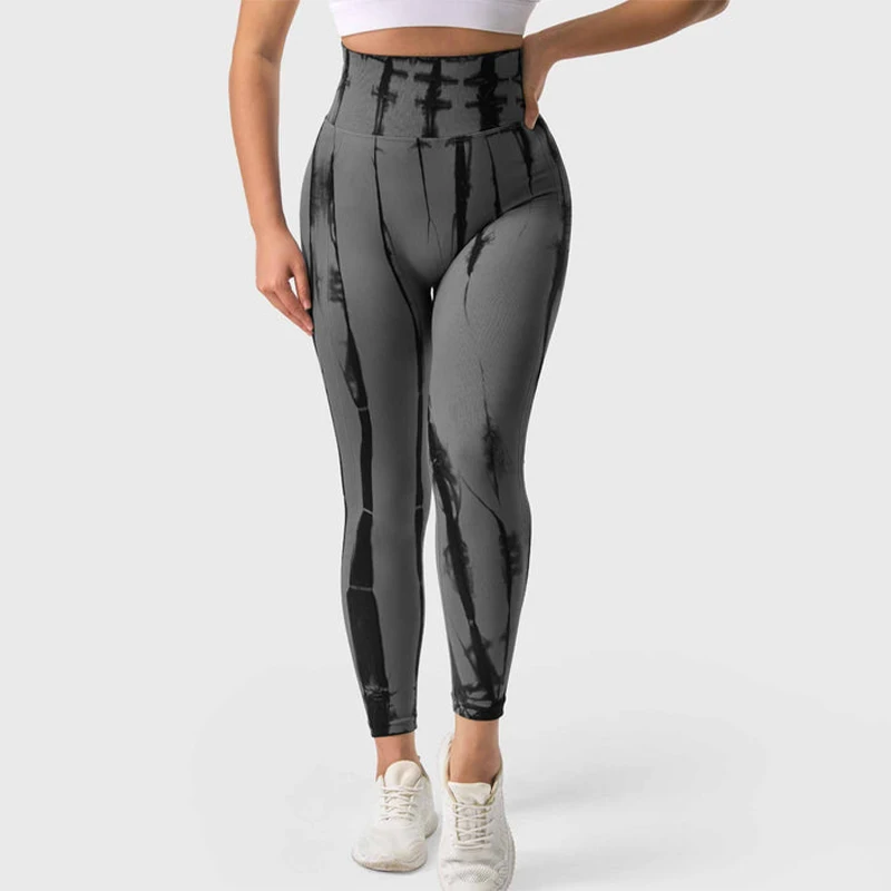 Tie Dye Yoga Pants Sport Leggings Women Seamless High Waist Push Up Woman Tights Fitness Workout Leggins Gym Clothing